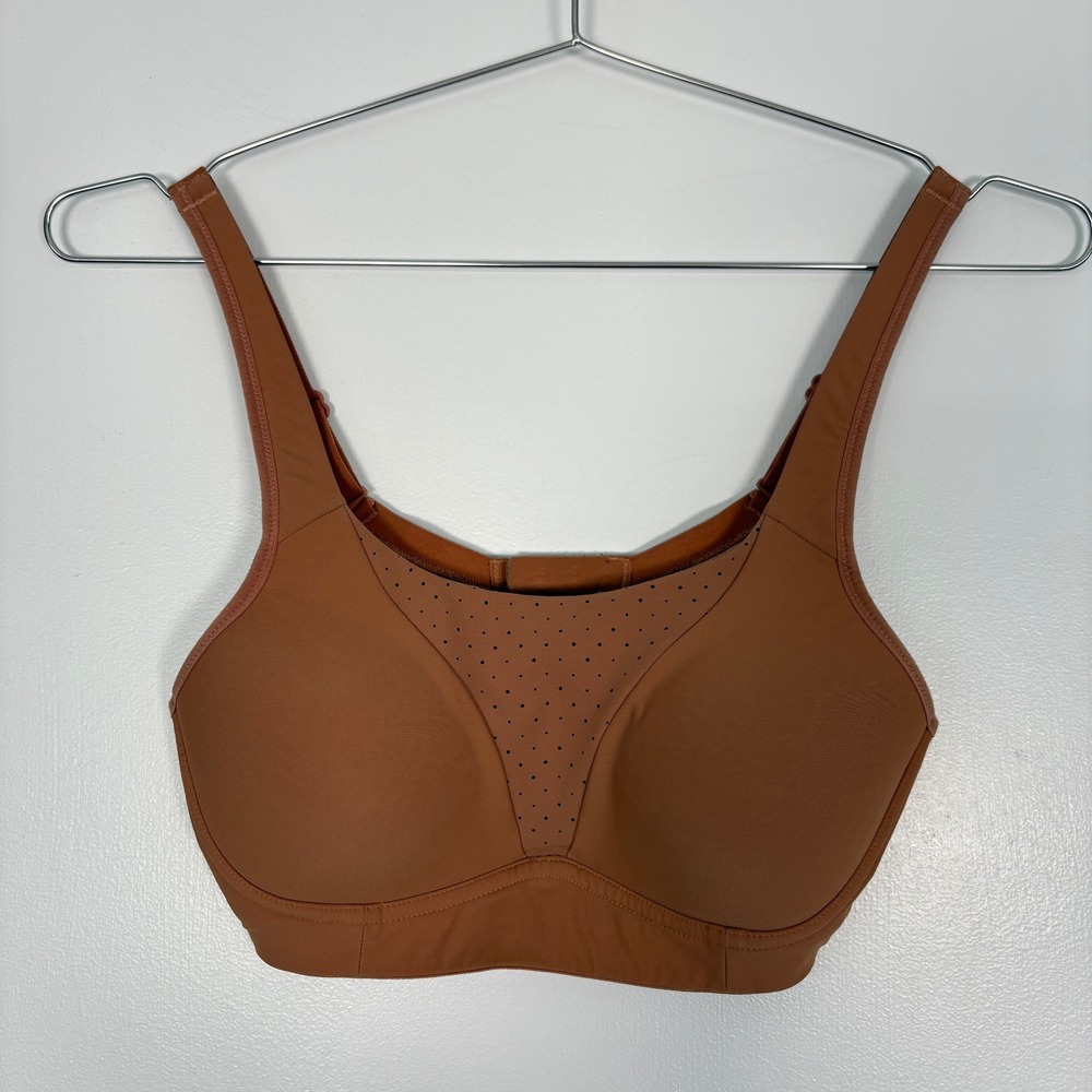 Lululemon Womens‎ Sports Bra 34C Brown Run Times High Support Adjustable Straps